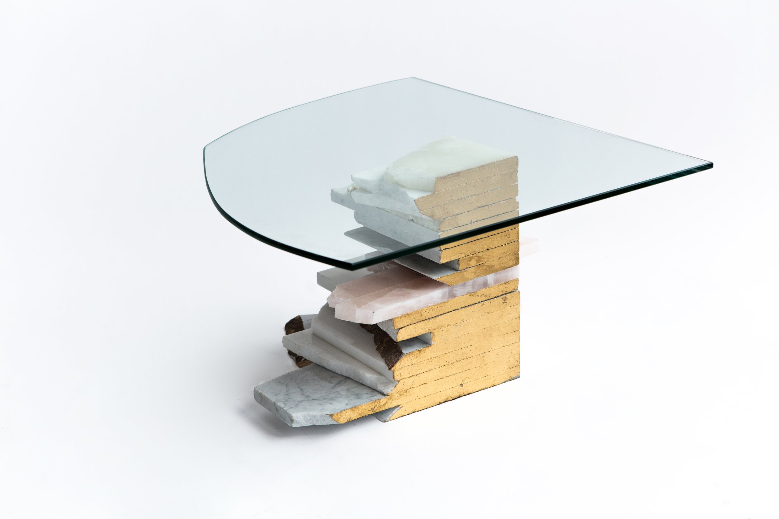 Found Glass Side Table No.1