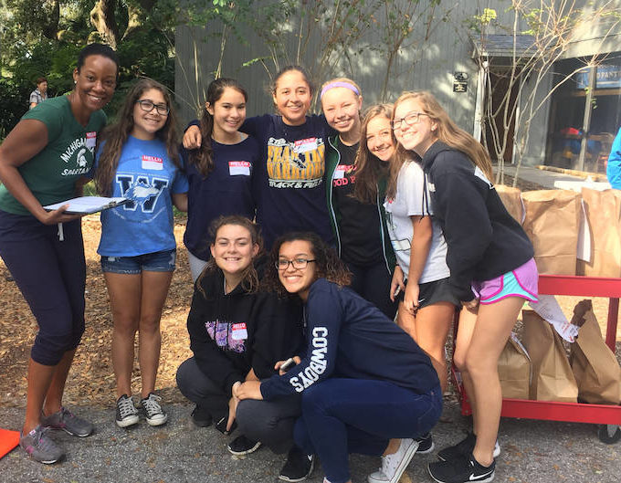 Volunteers helped the Community Food Pantry serve 475 families with its annual Everything But the Turkey distribution in November