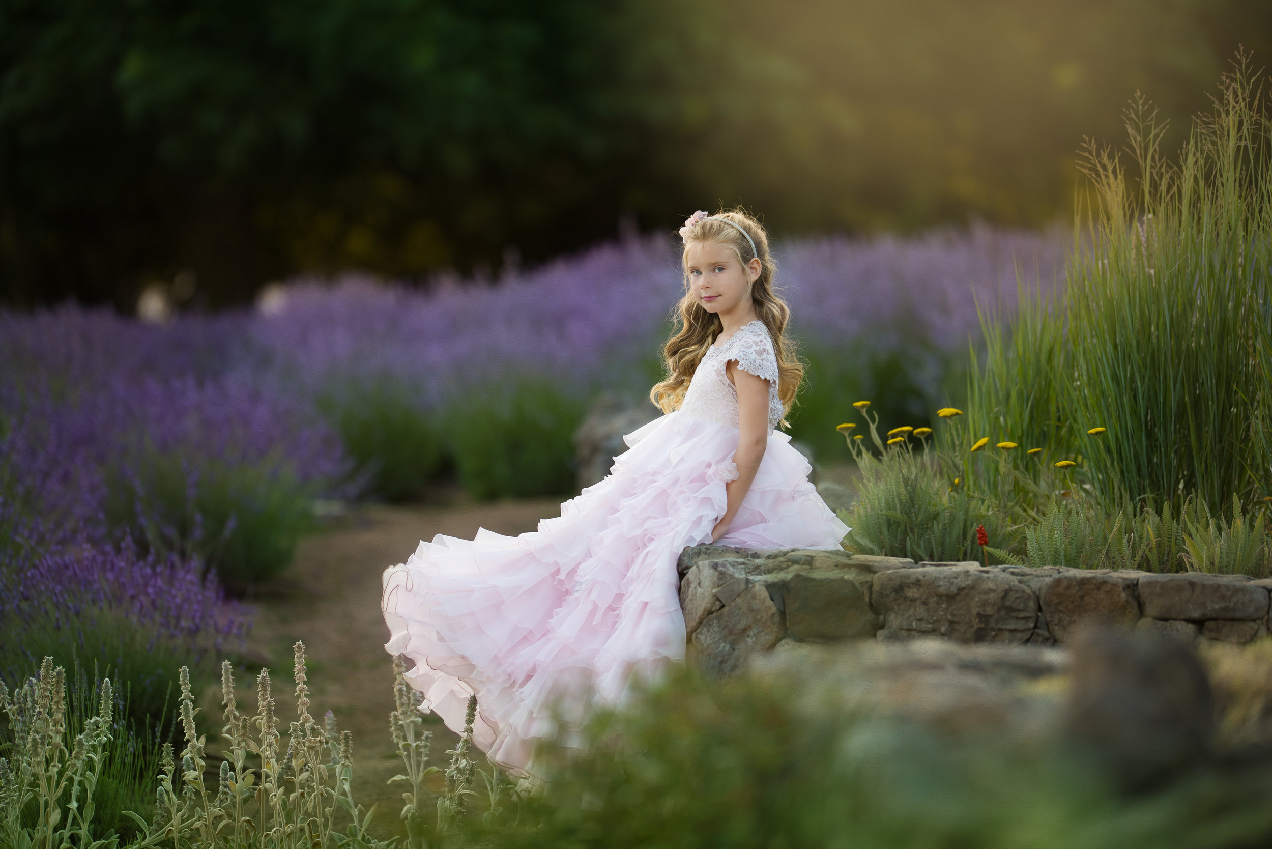 portrait in lavender field