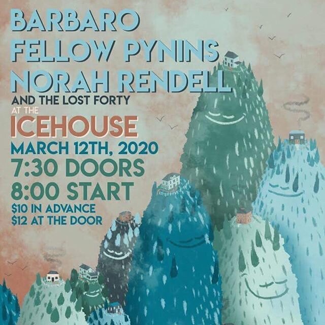 So looking forward to this tomorrow with @barbaro_band and @norahrendell .
This is our first local show in a spell and will be the last one for even longer.
Snag them tickets at @icehousempls website. 
We love you 
#minneapolismusic