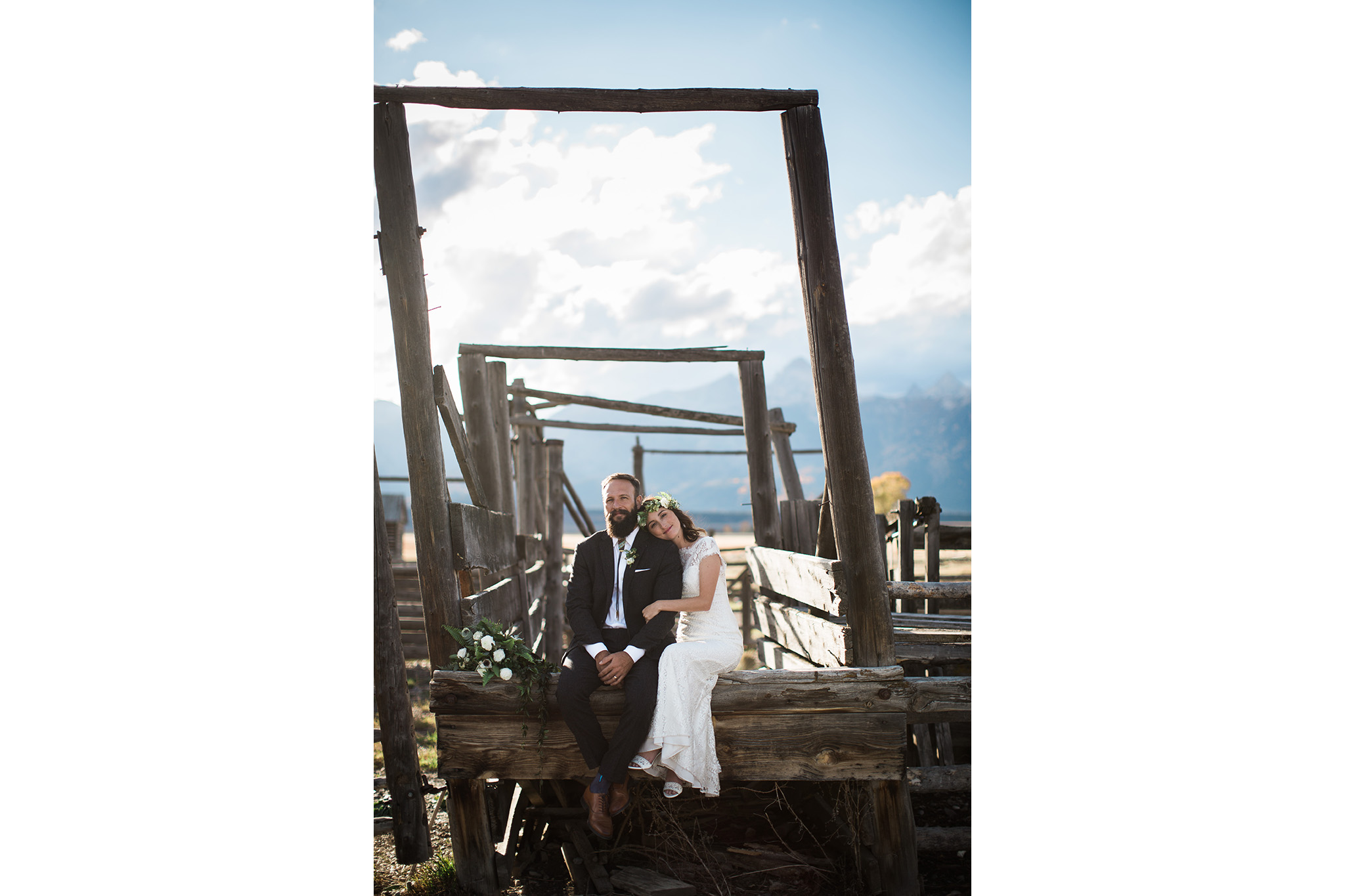 Elopement photography at Mormon Row, Grand Teton National Park