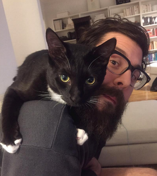Photo: Wyatt on Brandon's shoulder.