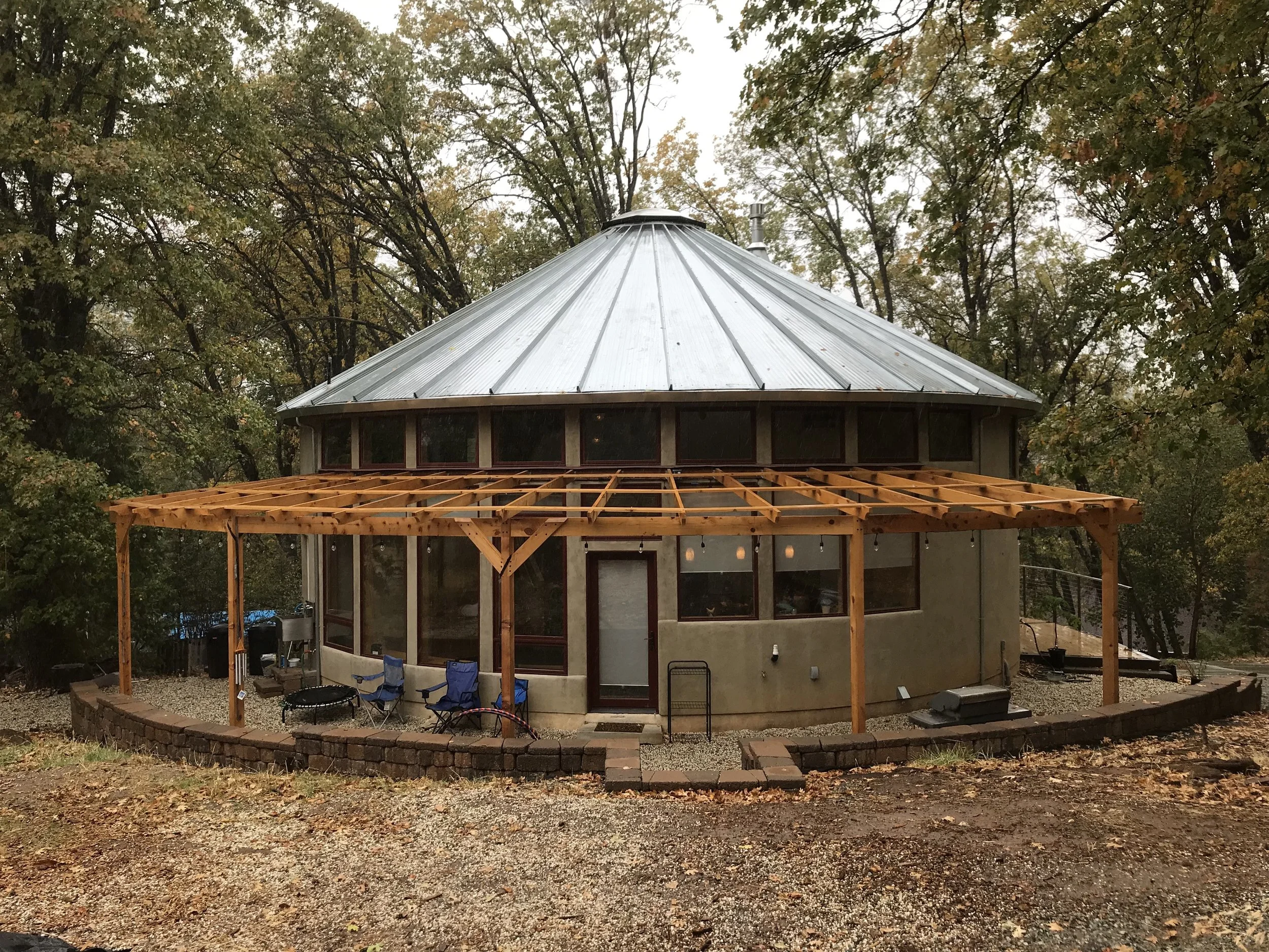 Finished Hempcrete Round House Images