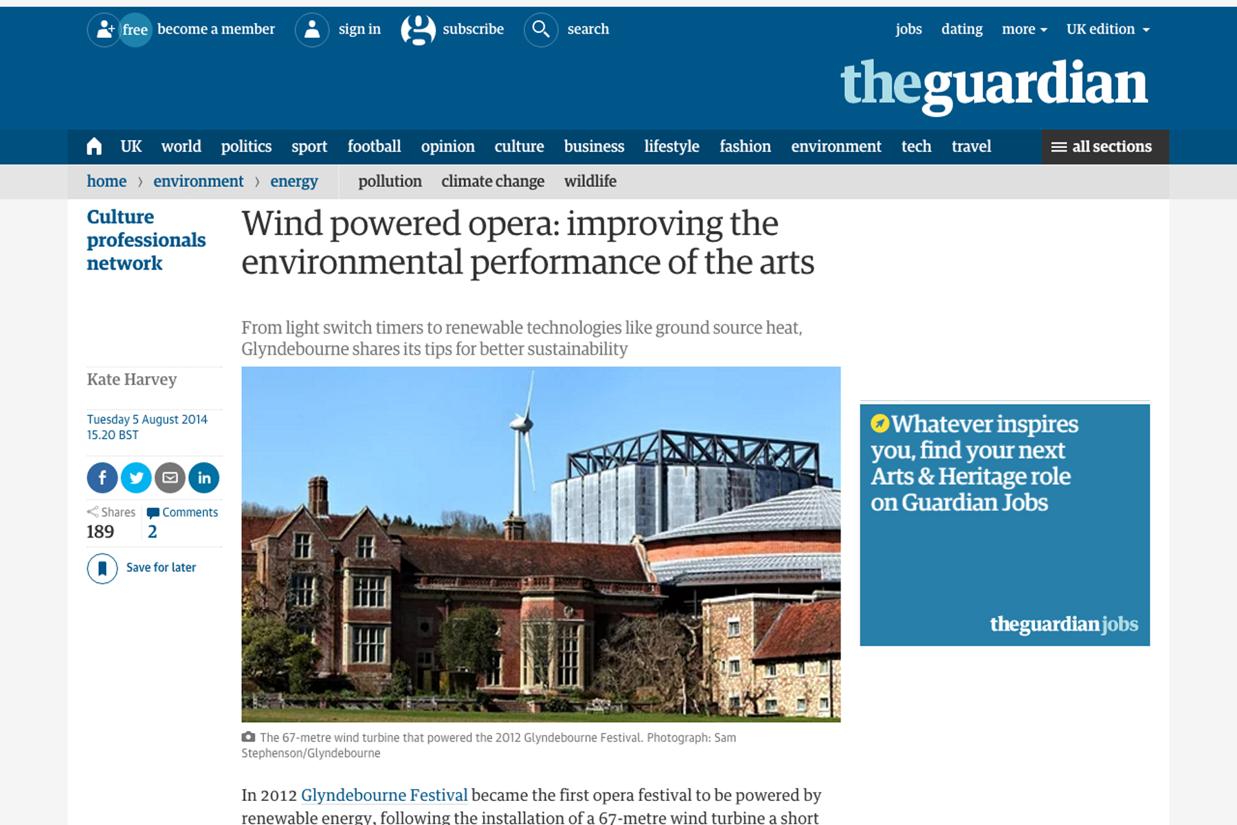 The Guardian website.