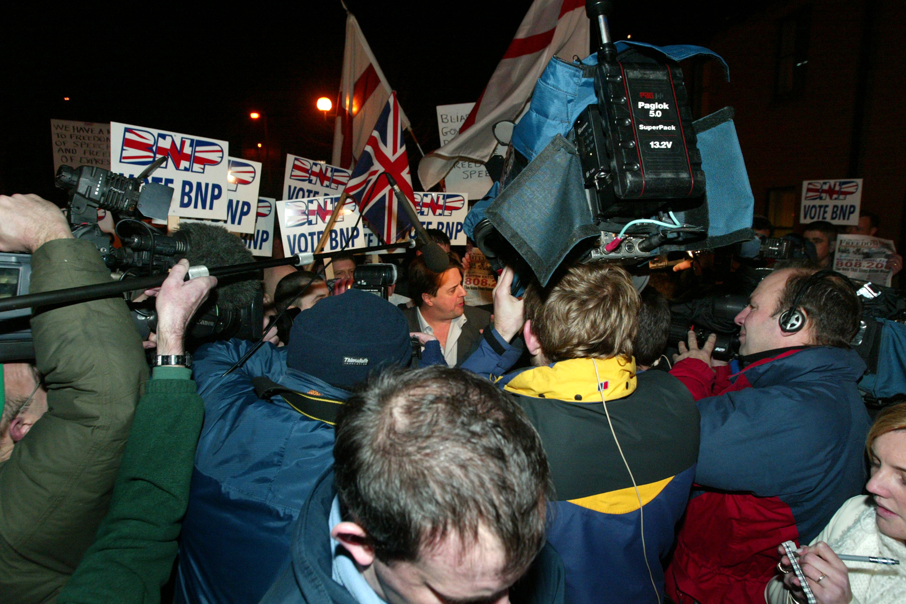 Nick Griffin arrest, Halifax.