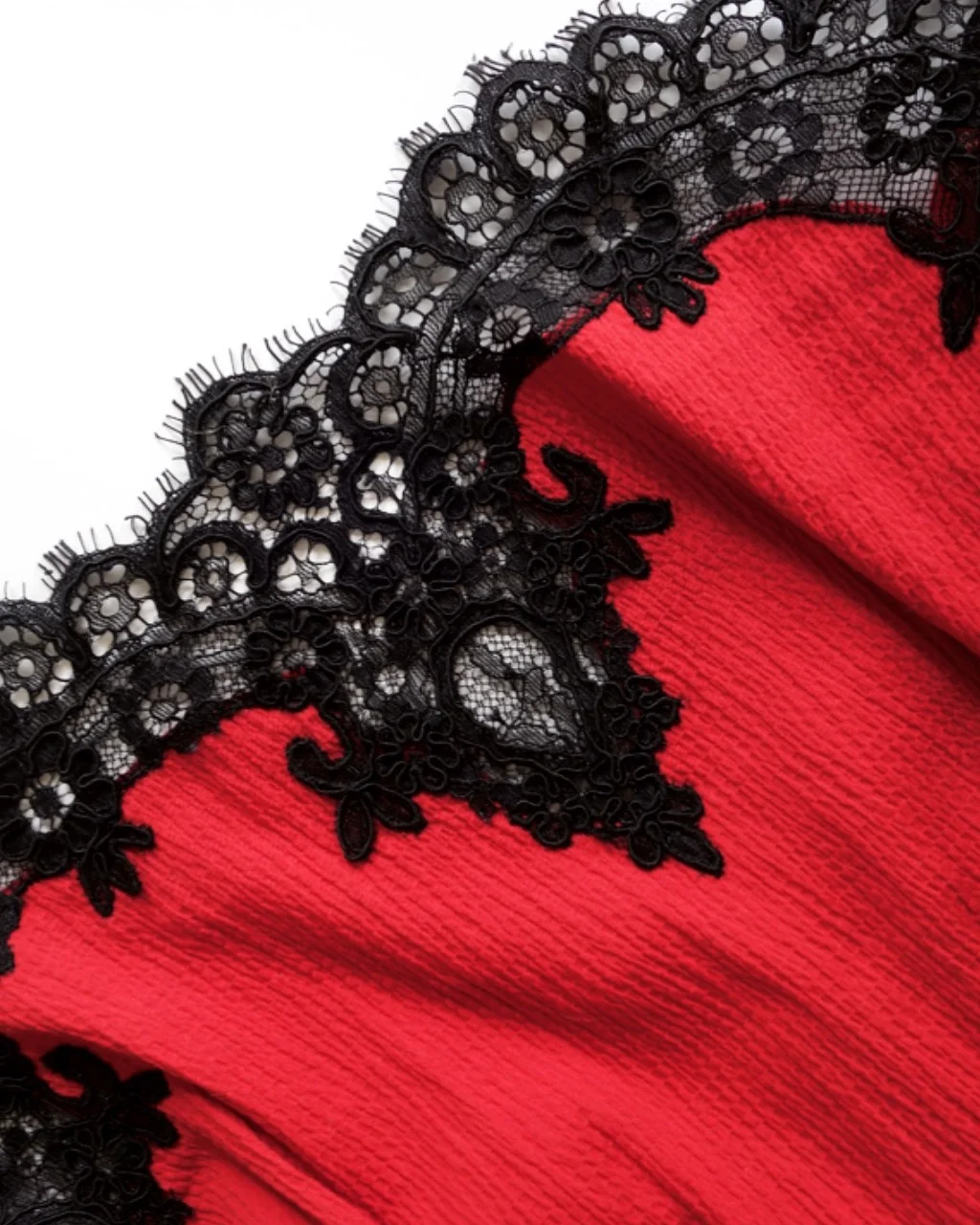 Hammered silk and lace appliqué high waist briefs