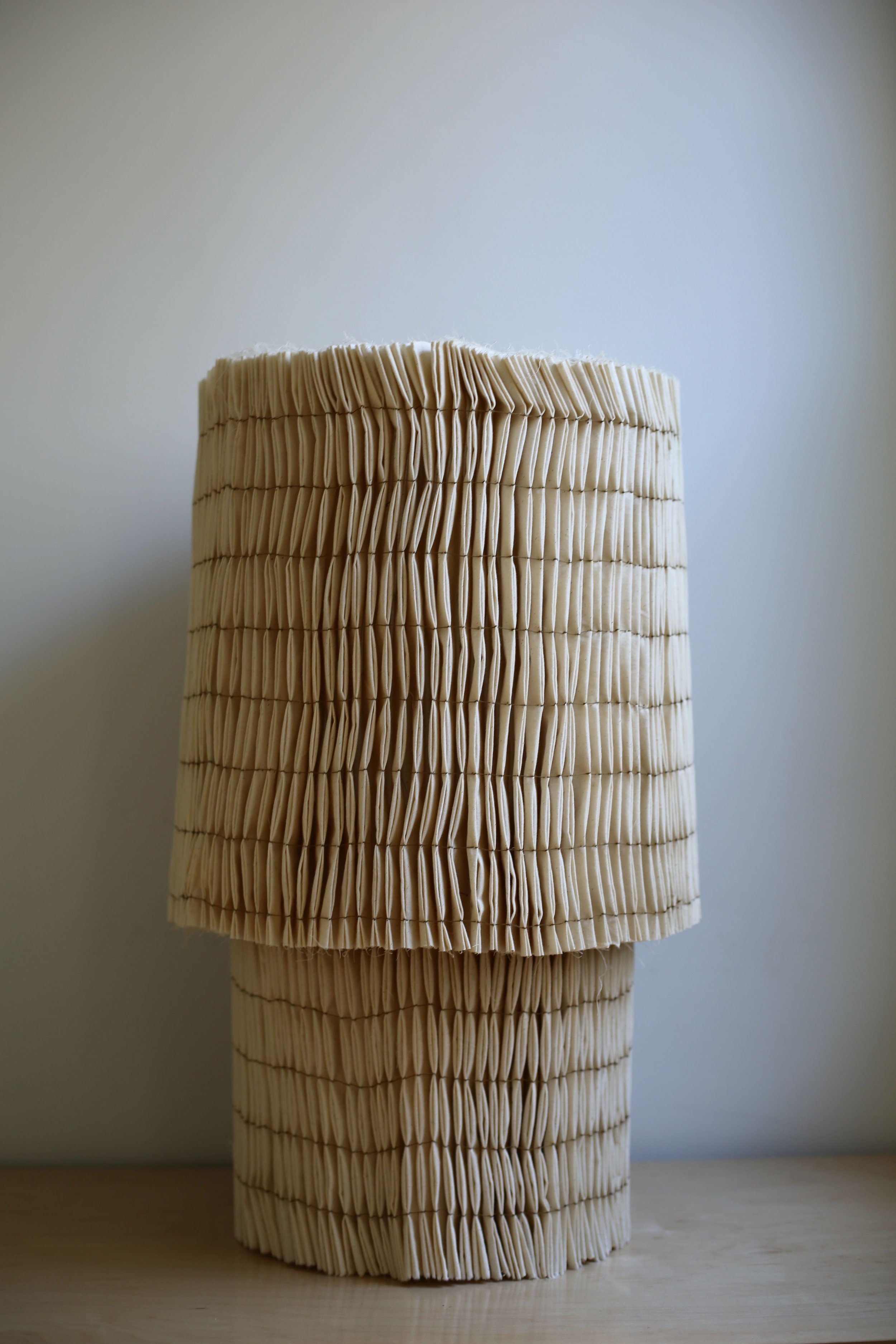Lamellae Lamp, made in collaboration with Sam Stewart