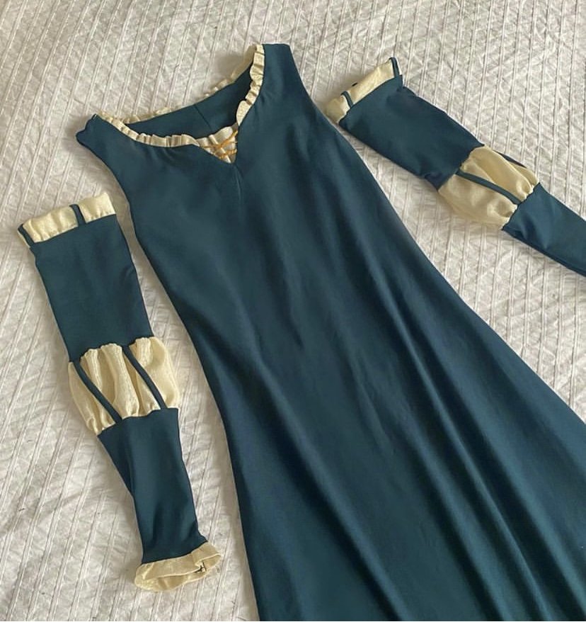 Custom Childs 'Frozen' Costume with Detachable Sleeves for Private Client