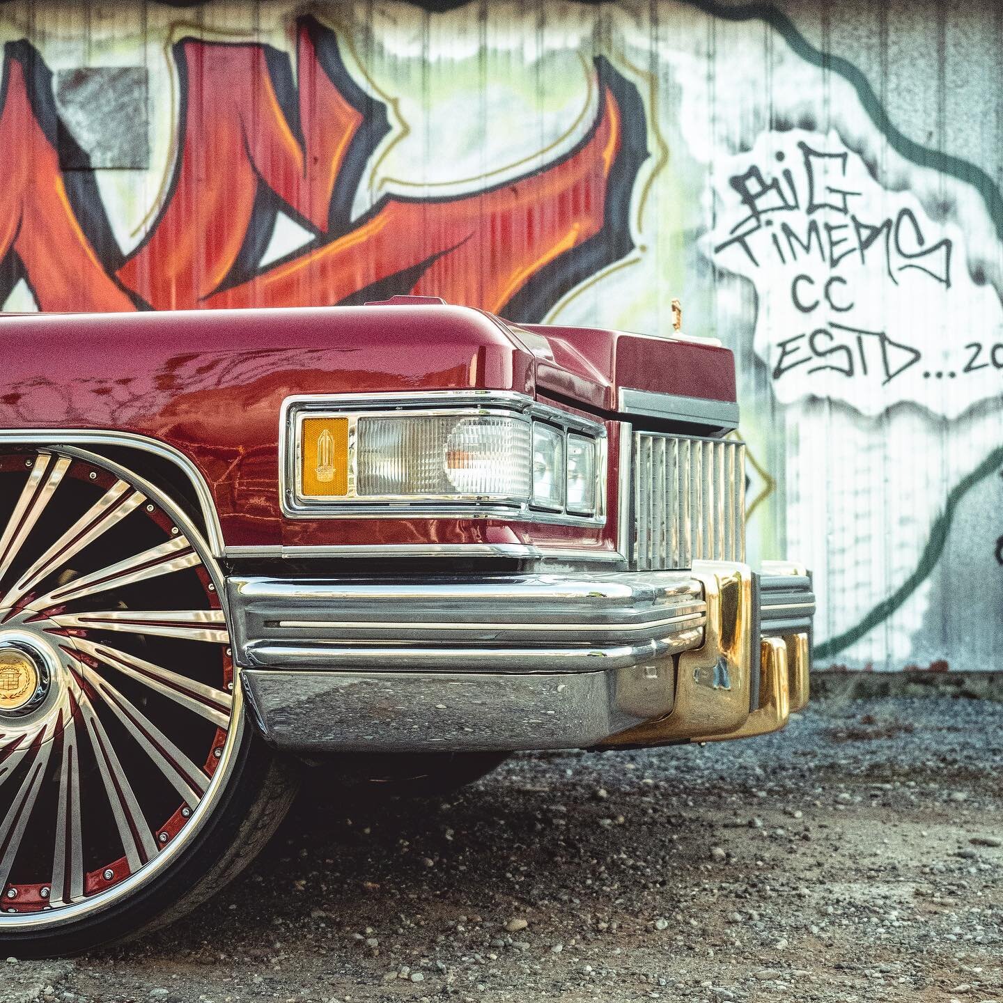 @Regrann from @bigtimers_rav - &ldquo;Don&rsquo;t follow the path. Blaze the trail.&rdquo;

#bigtimerscc #since2009 #estd2009 #customcars #cadillac #coupedeville #coupe #cadi #pimpjuice #dubwheels #graffiti #graffitiart #graffitiphotography #redandgo