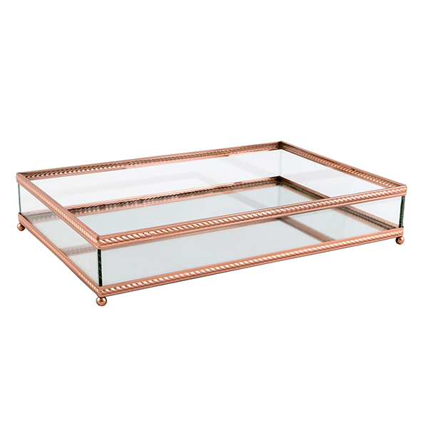 Rose Gold Mirror Tray Amy And Jen Decor, Rose Gold Mirrored Tray Rectangle