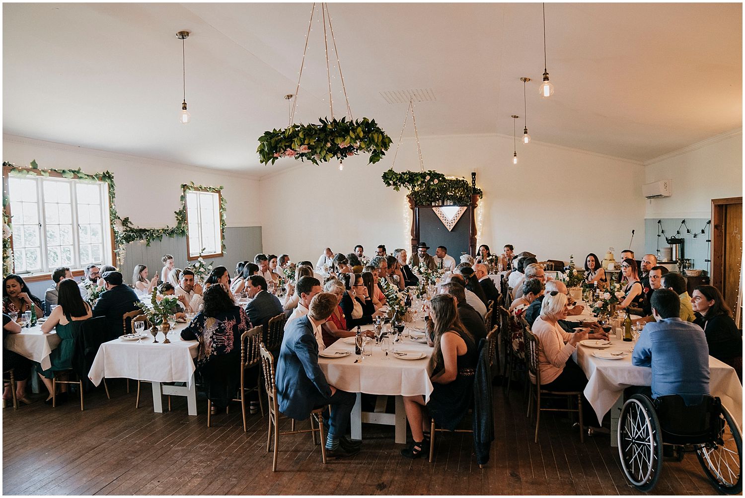 Wedding reception at the Hall boutique country wedding venue in Waitkato