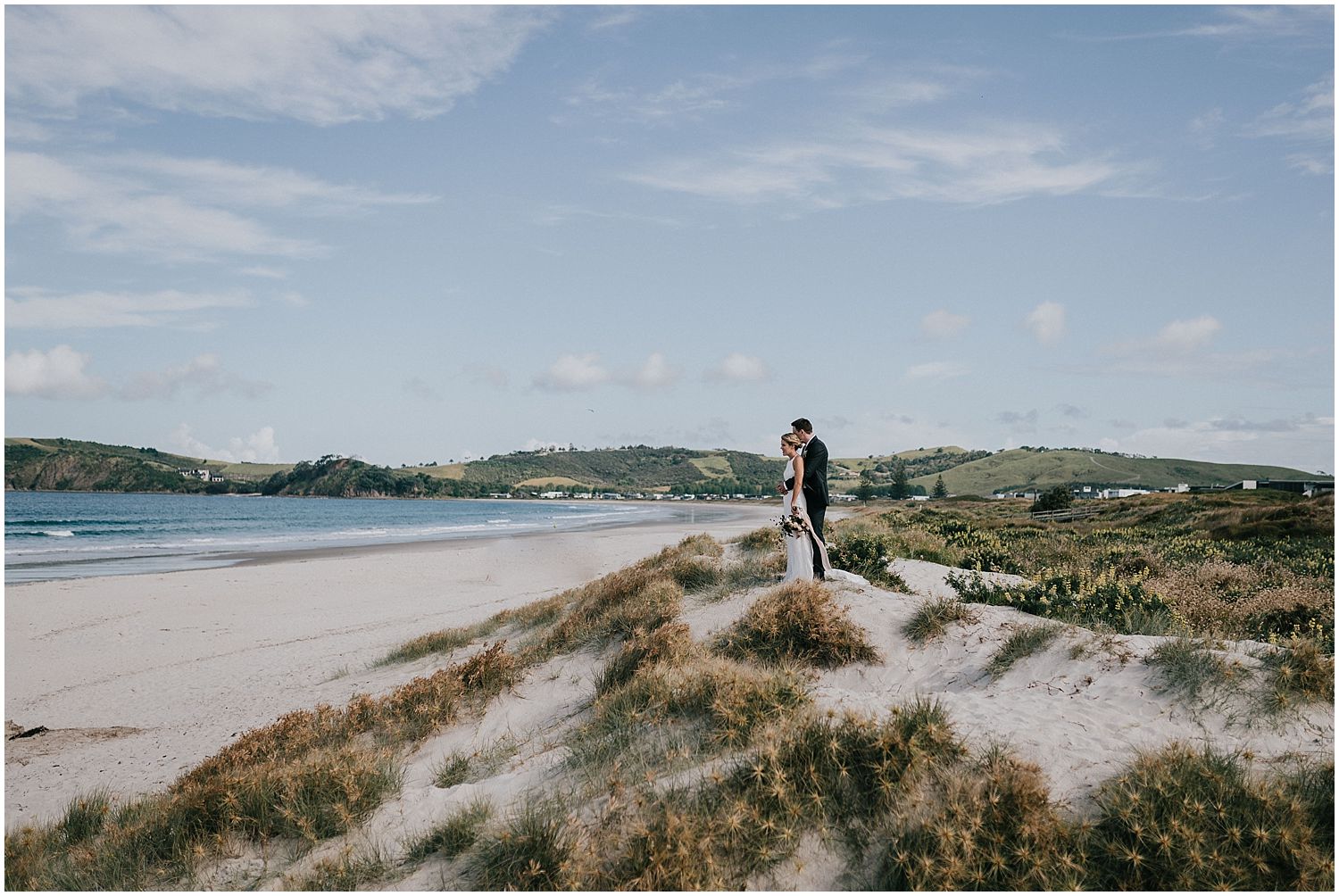 Omaha Beach wedding photo