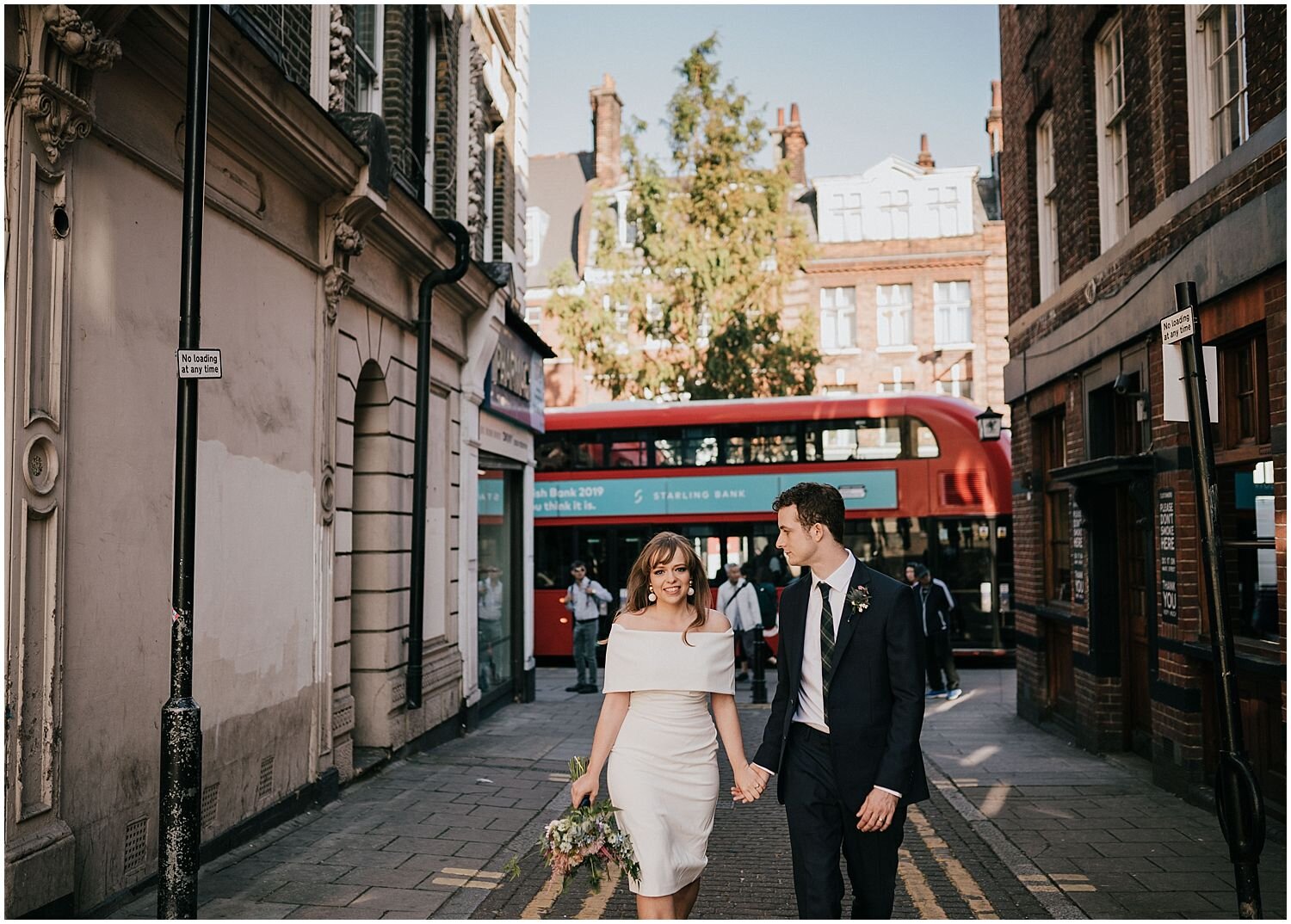 Hackney street wedding photo 