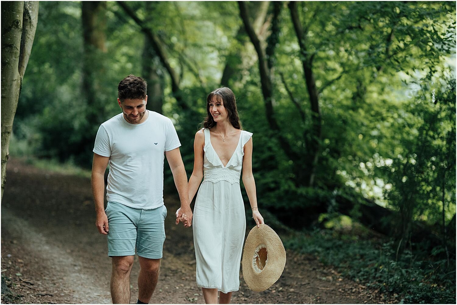 Woodland engagement photos uk