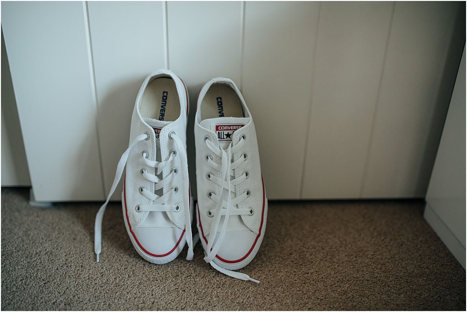 Wedding converse trainers