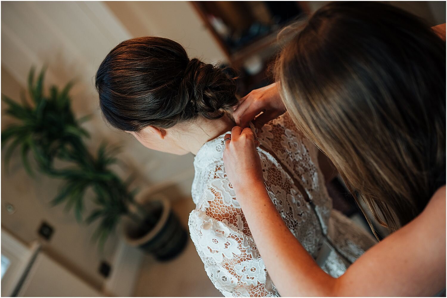 Bride getting ready in North London