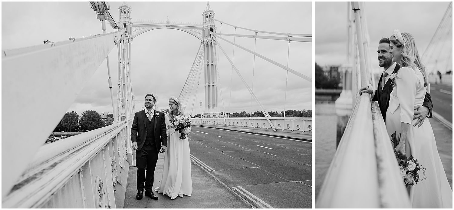 Albert Bridge wedding photo