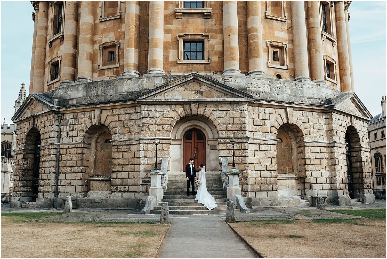 Wedding photo in Radcliffe Square Oxford