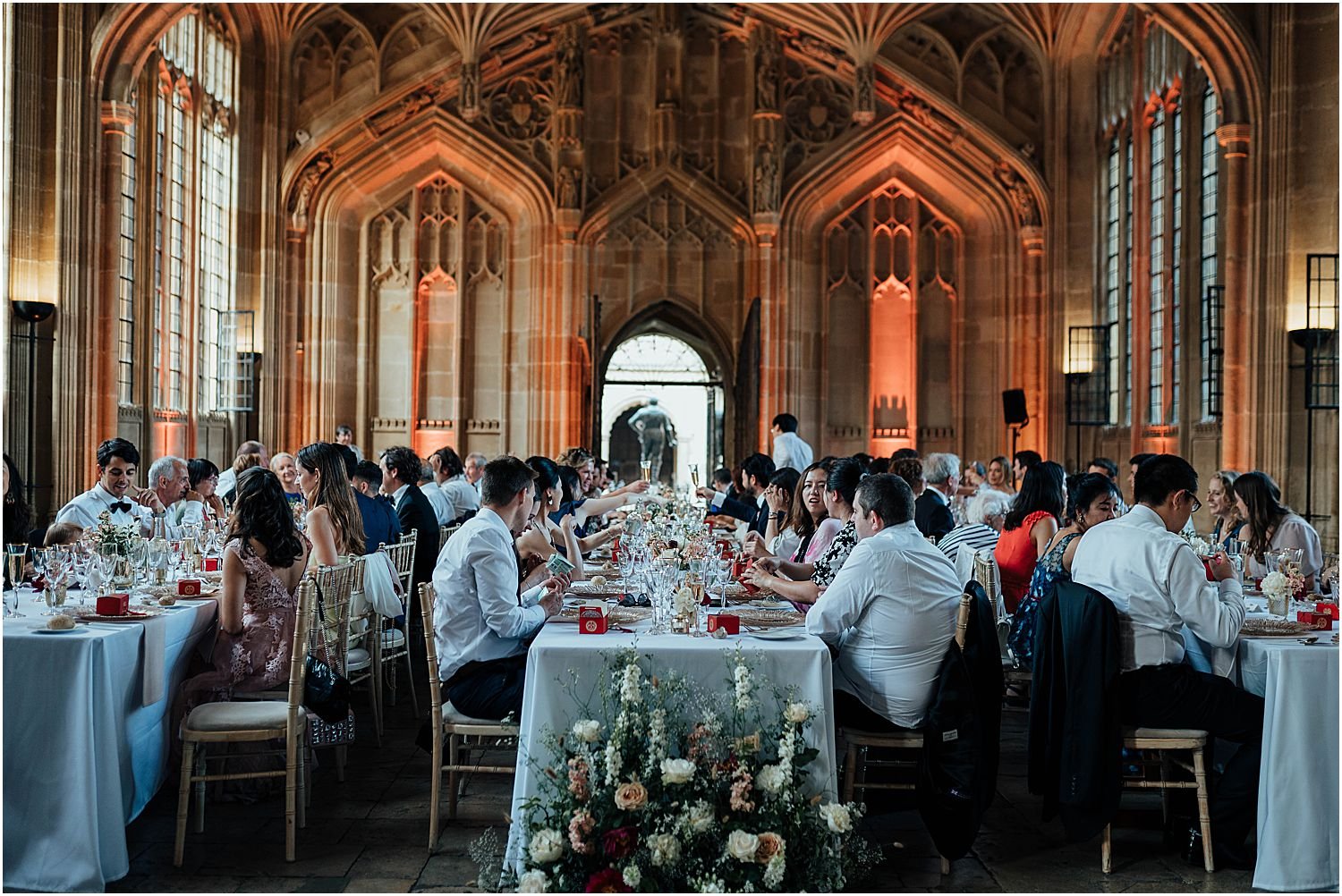 Wedding reception in Divinity School Bodleian Library