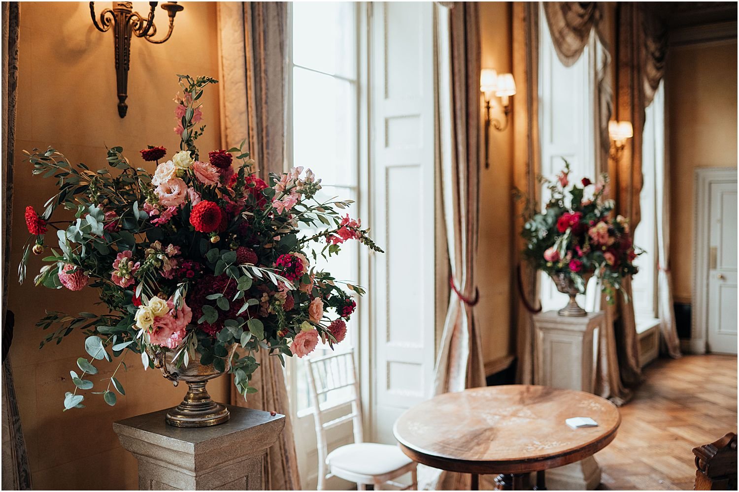 Flower decorations in grand hall