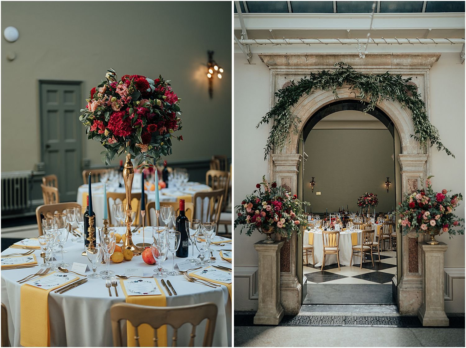 Dining room at Hampton Court House wedding