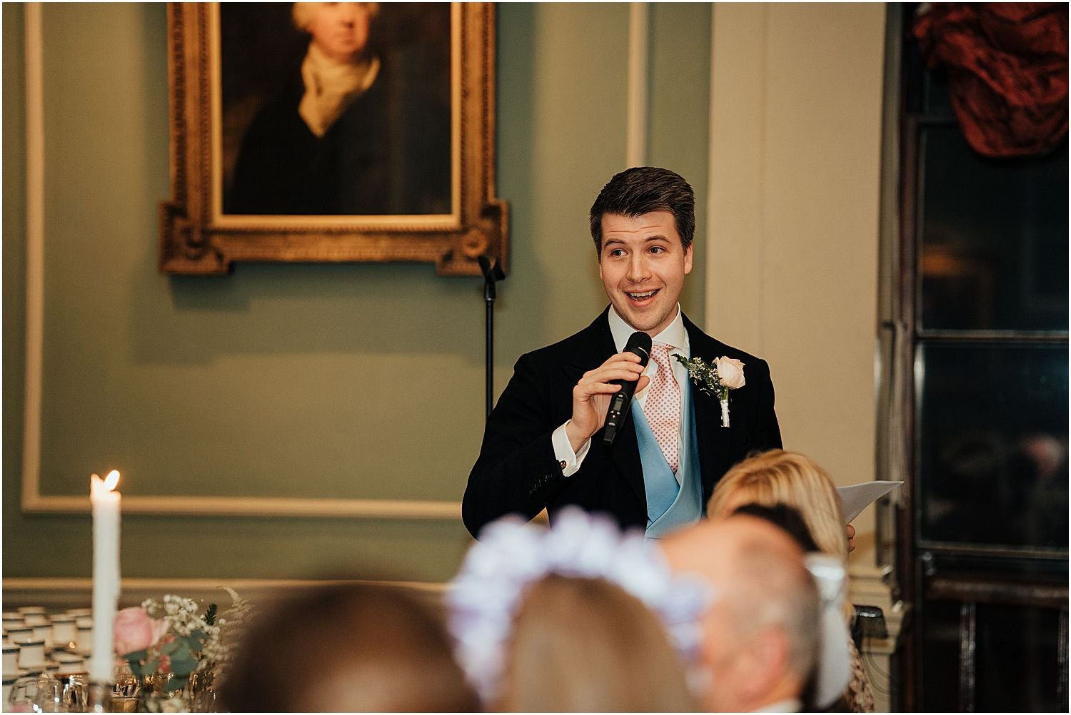 Groom giving his speech at Brooks's