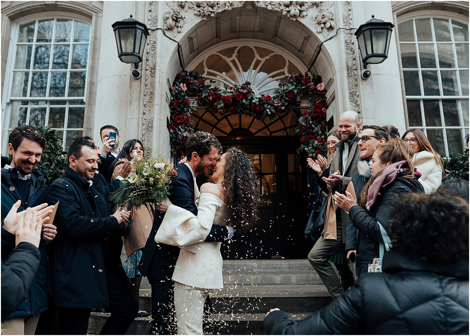 Wedding confetti at Chelsea Old Town Hall