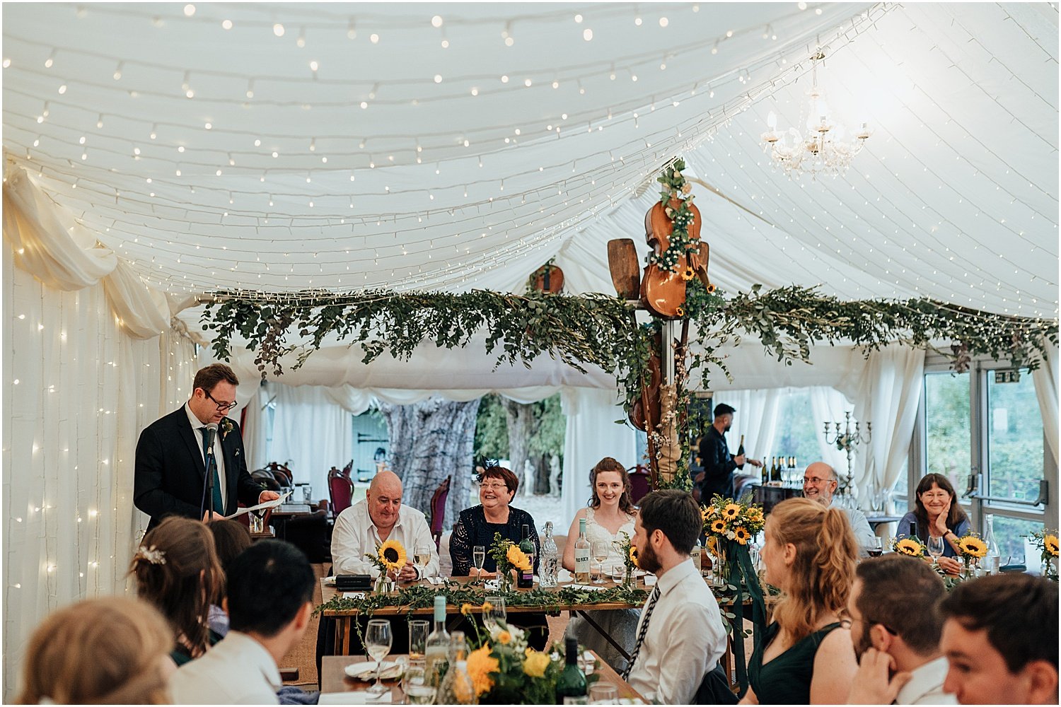 Speeches in marquee