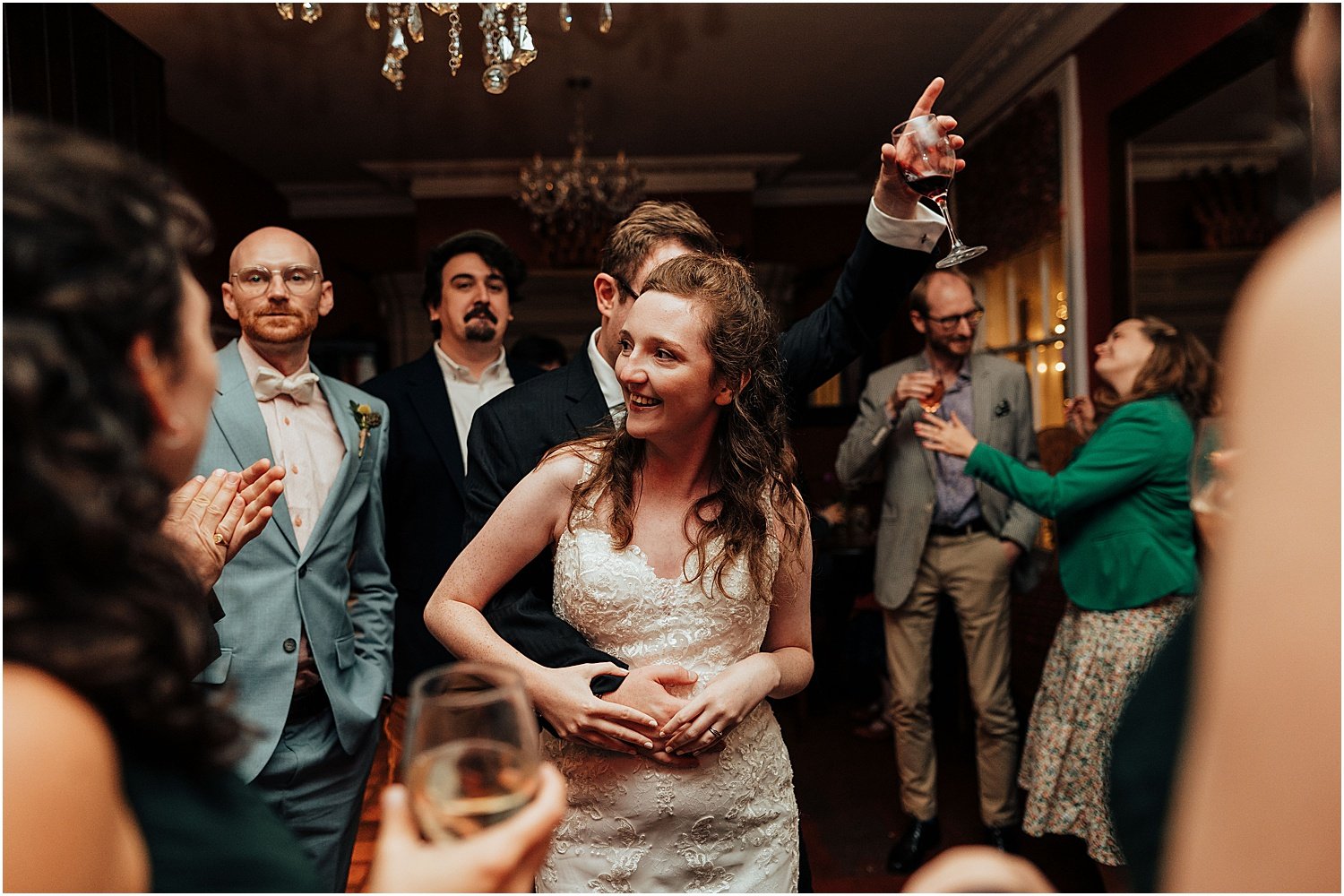 Wedding couple dancing at Isis River Farmhouse