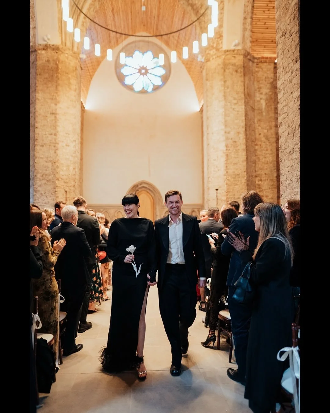 What a beautiful autumn treat to capture Pippa and Brian&rsquo;s wedding at Abney Park Chapel a couple of weeks ago. A wonderfully relaxed, happy and super stylish day. &hearts;️🖤&hearts;️
.
Ceremony: @abneyparkn16
Reception: @home.cafe.space
Brides