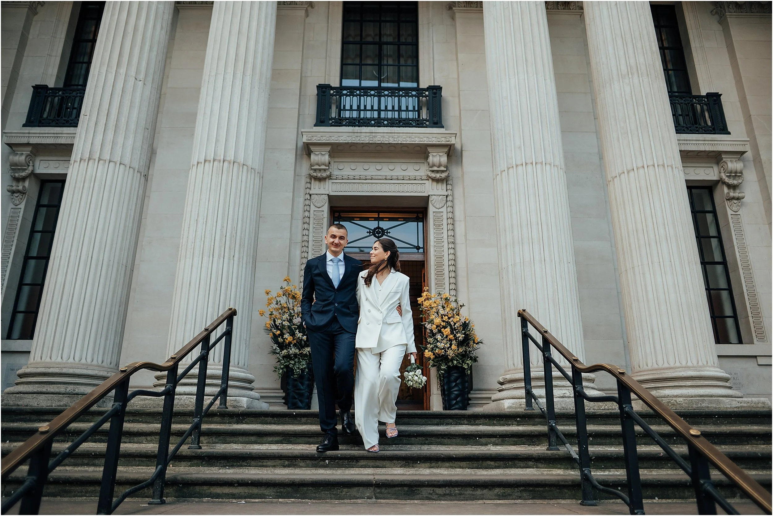 Couple walking down stairs at OMTH