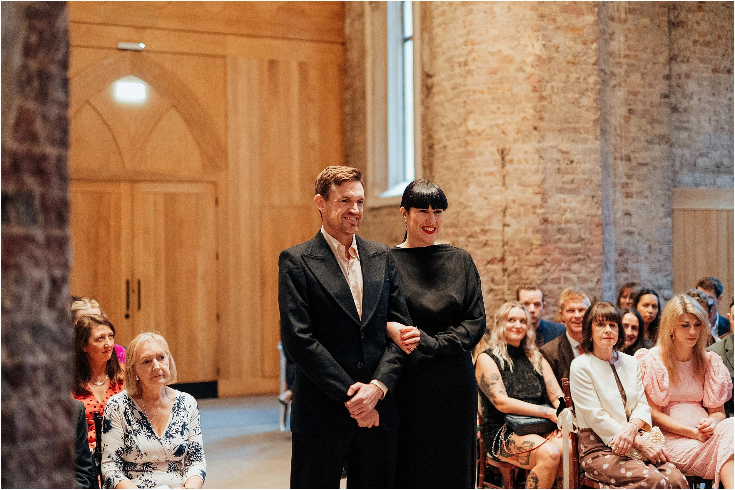 Bride and groom during wedding ceremony