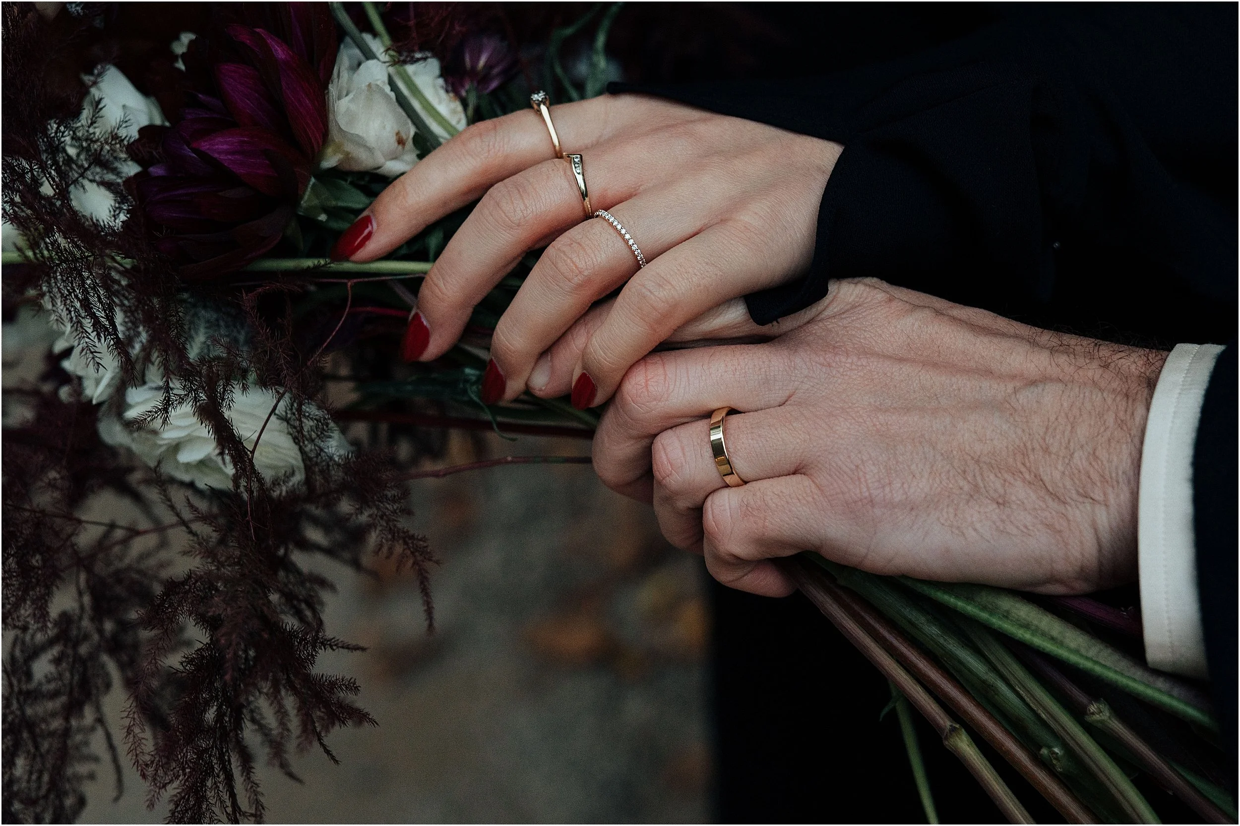 Close up of wedding rings