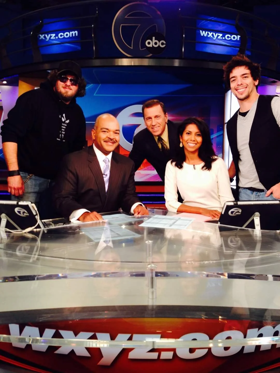 Sean Guerrero at WXYZ-TV ABC 7 during a television appearance