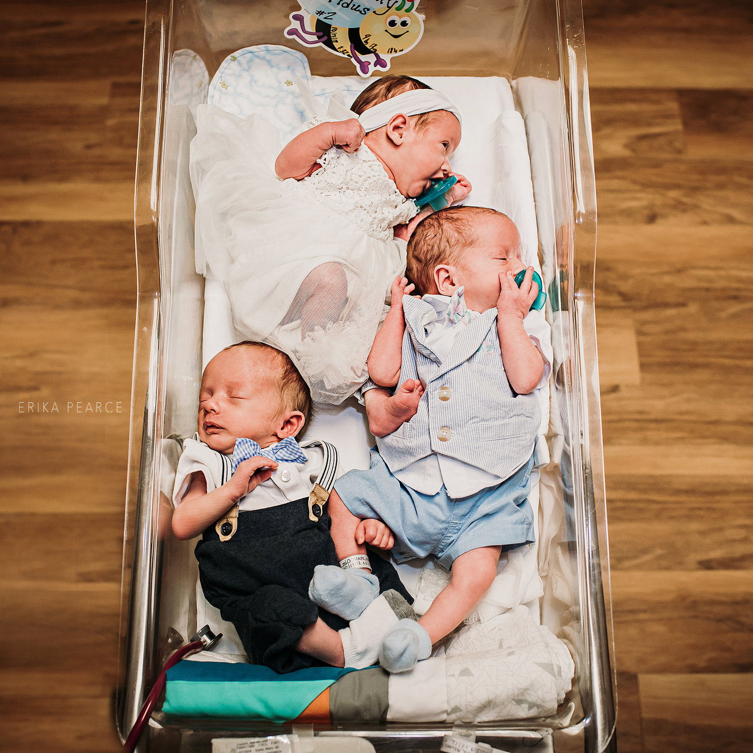 Erika Pearce Photography | Birth Experience Session | Louisiana | Northshore | Nola | Mandeville | Covington | Newborn Baby Birth Labor Photoshoot Triplets