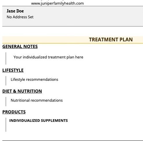 Individualized healthcare is a cornerstone of naturopathic medicine.
🌼
Our naturopathic doctors provide treatment plans (much like the one shown here) that are individualized to reach each person&rsquo;s health goals.
🌼
We take the time to understa