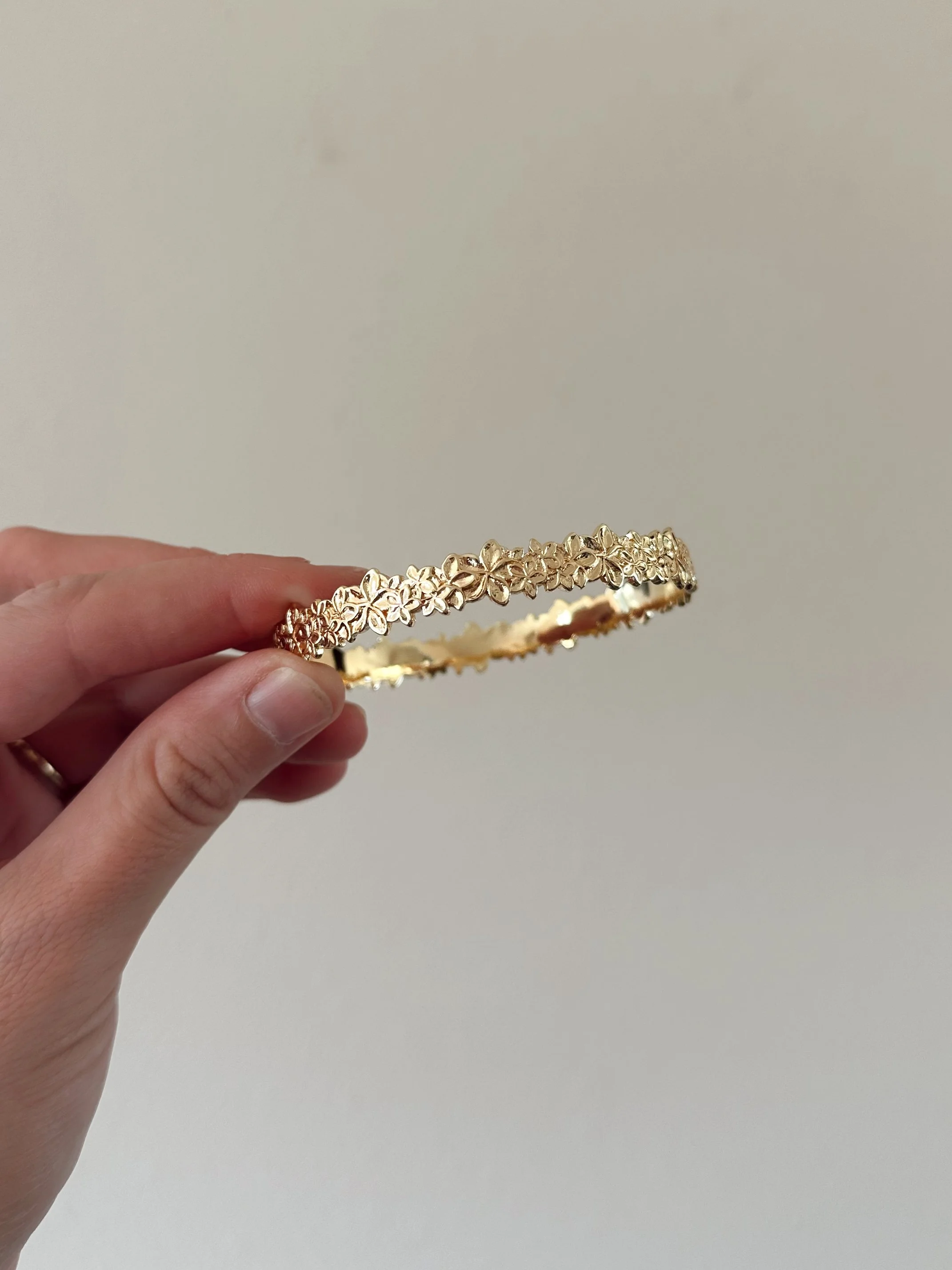 Plumeria Heirloom Bangle