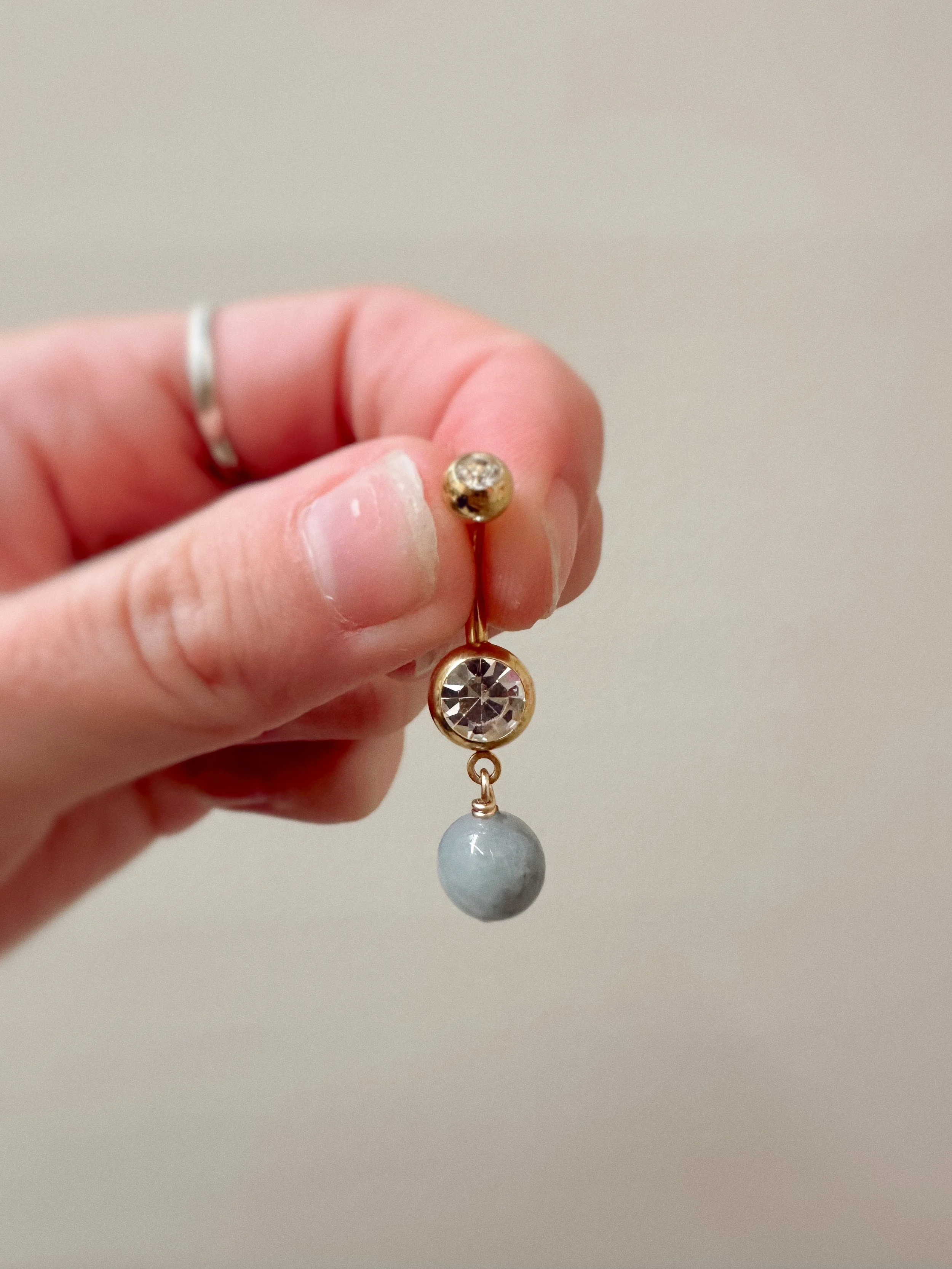 Single Jade Piko Ring