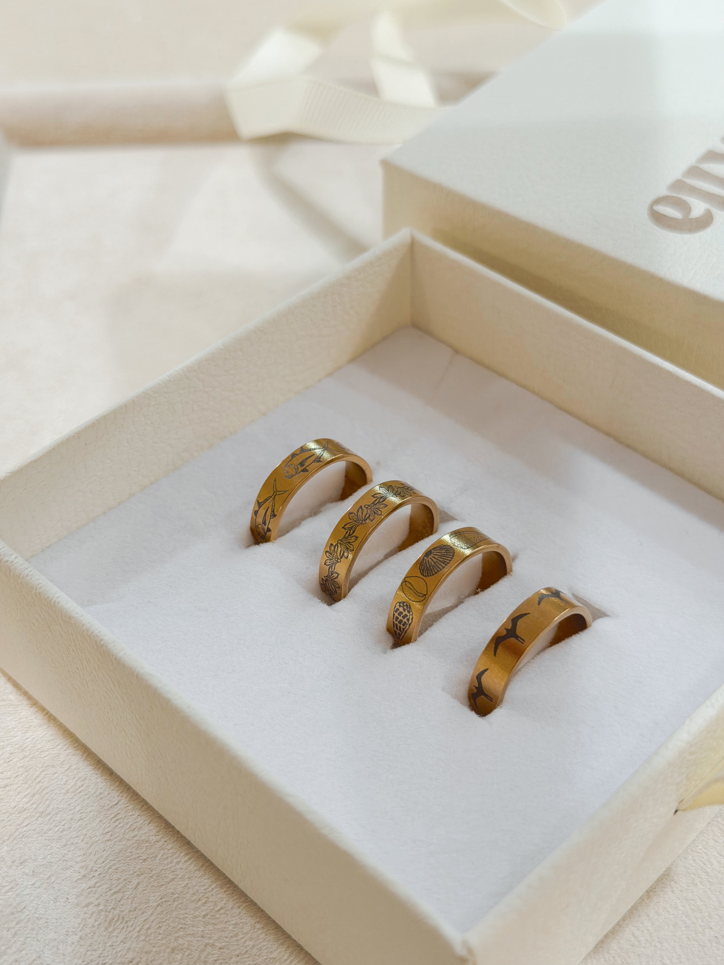 Engraved Cuff Rings