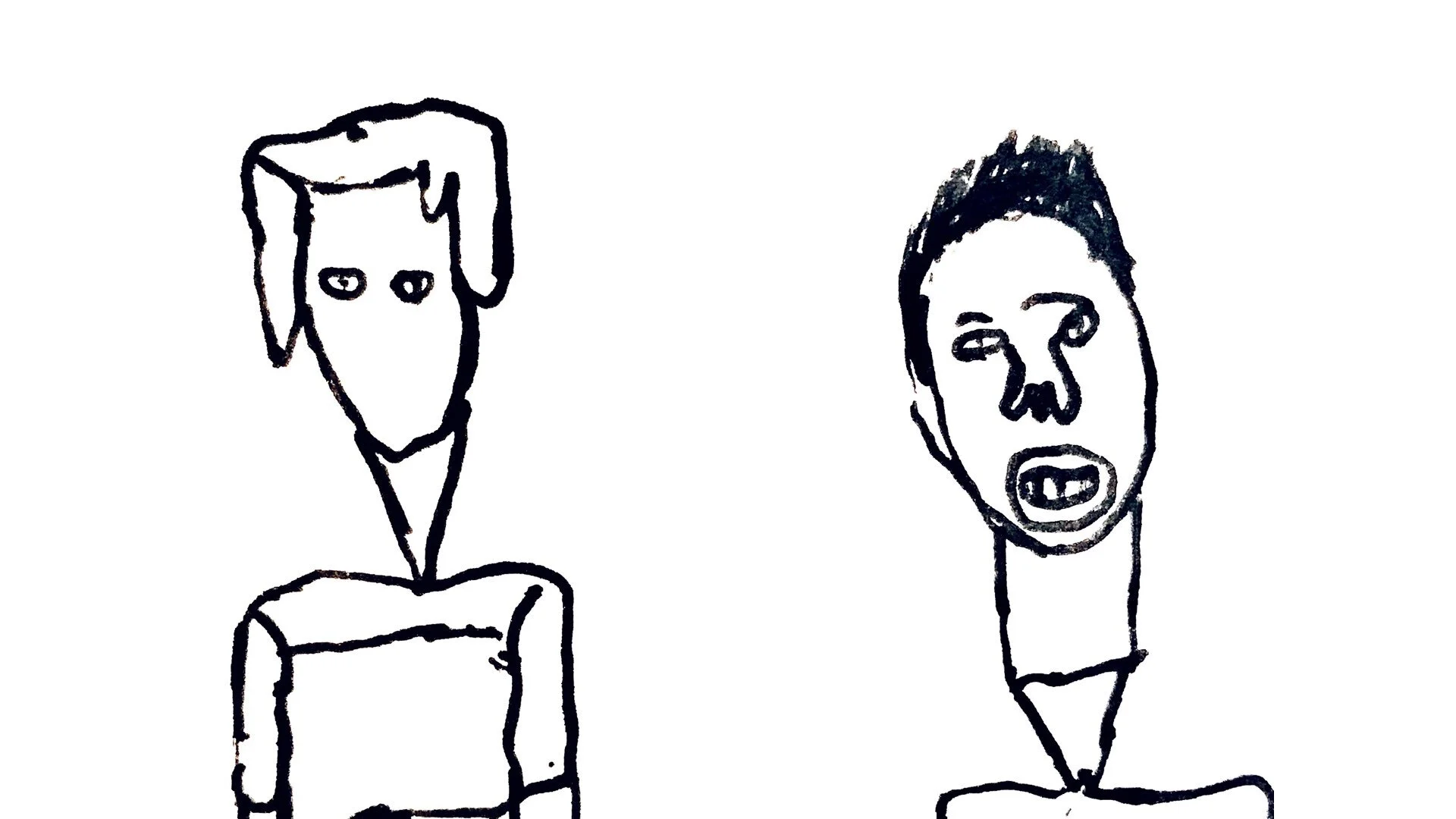 Drawing of a boy who lost his mother and sister to Ebola. He never got the disease but he’s still struggling with the loss of his family members. He’s in school and living with his uncle and he gets support from UNICEF with school and medical fees. …