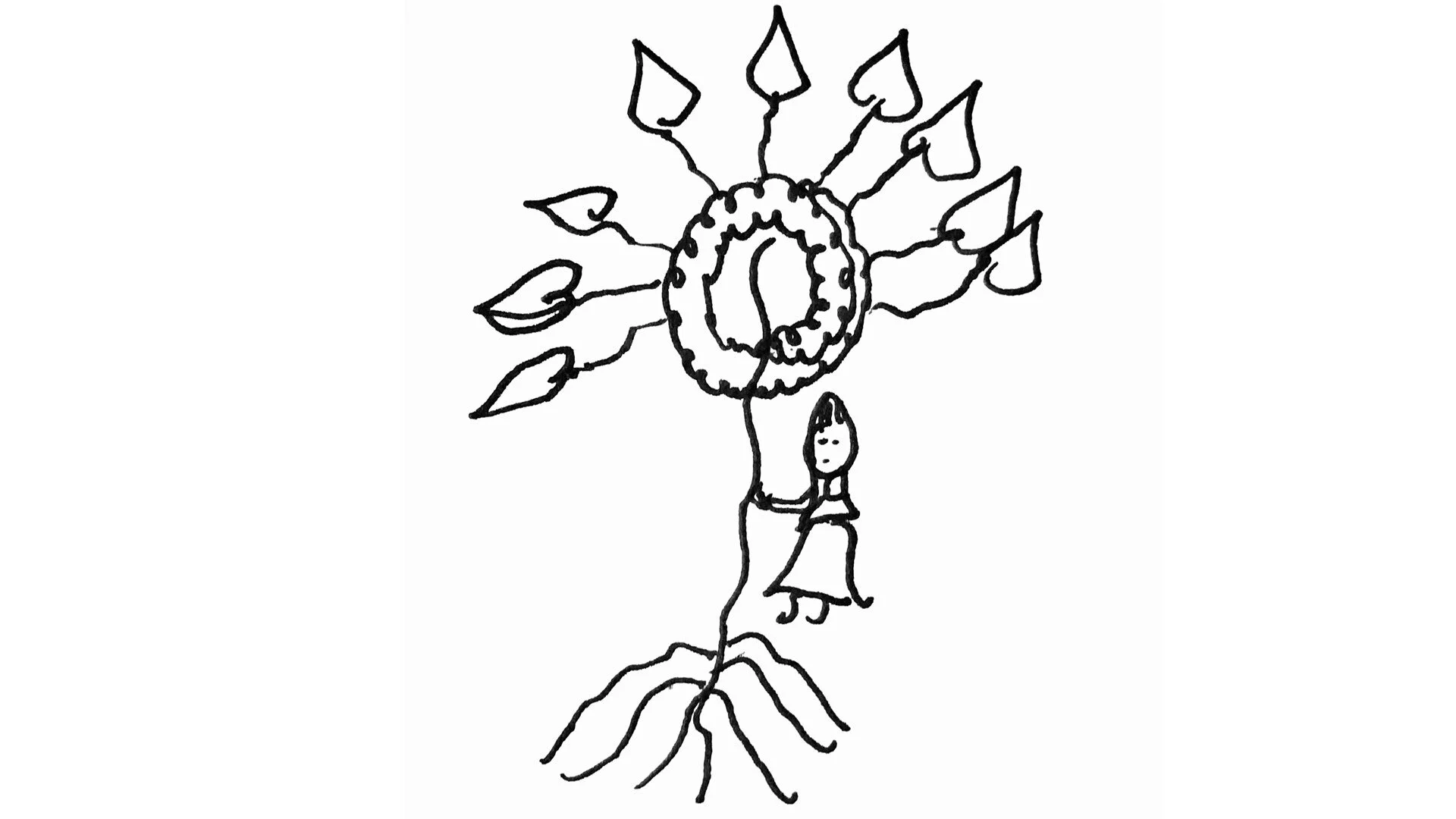 Drawing by a 14 year old Ebola survivor named Oripa in Beni. Last year she lost her mother to the disease and then got sick with her little sister Lorene. Her relationship with her little sister has deepened after what they’ve been through together.…