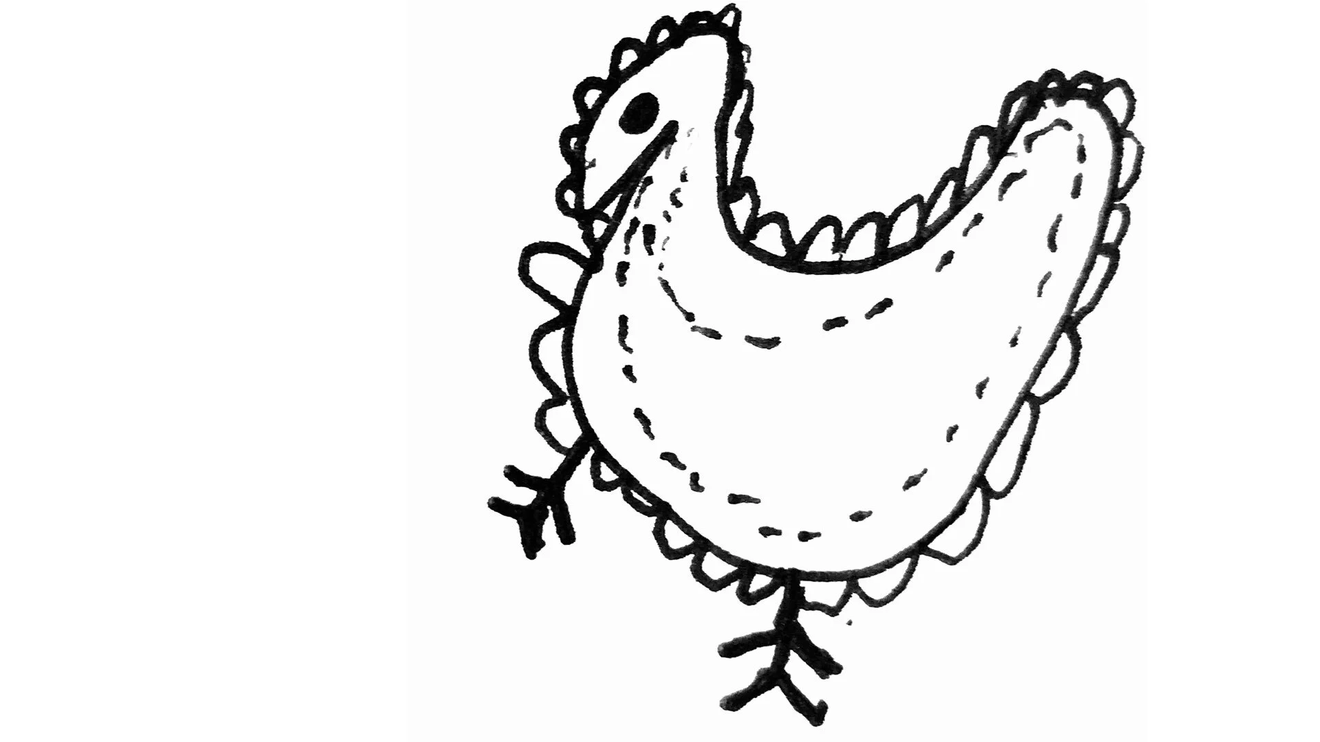 Honoré’s drawing of a chicken.