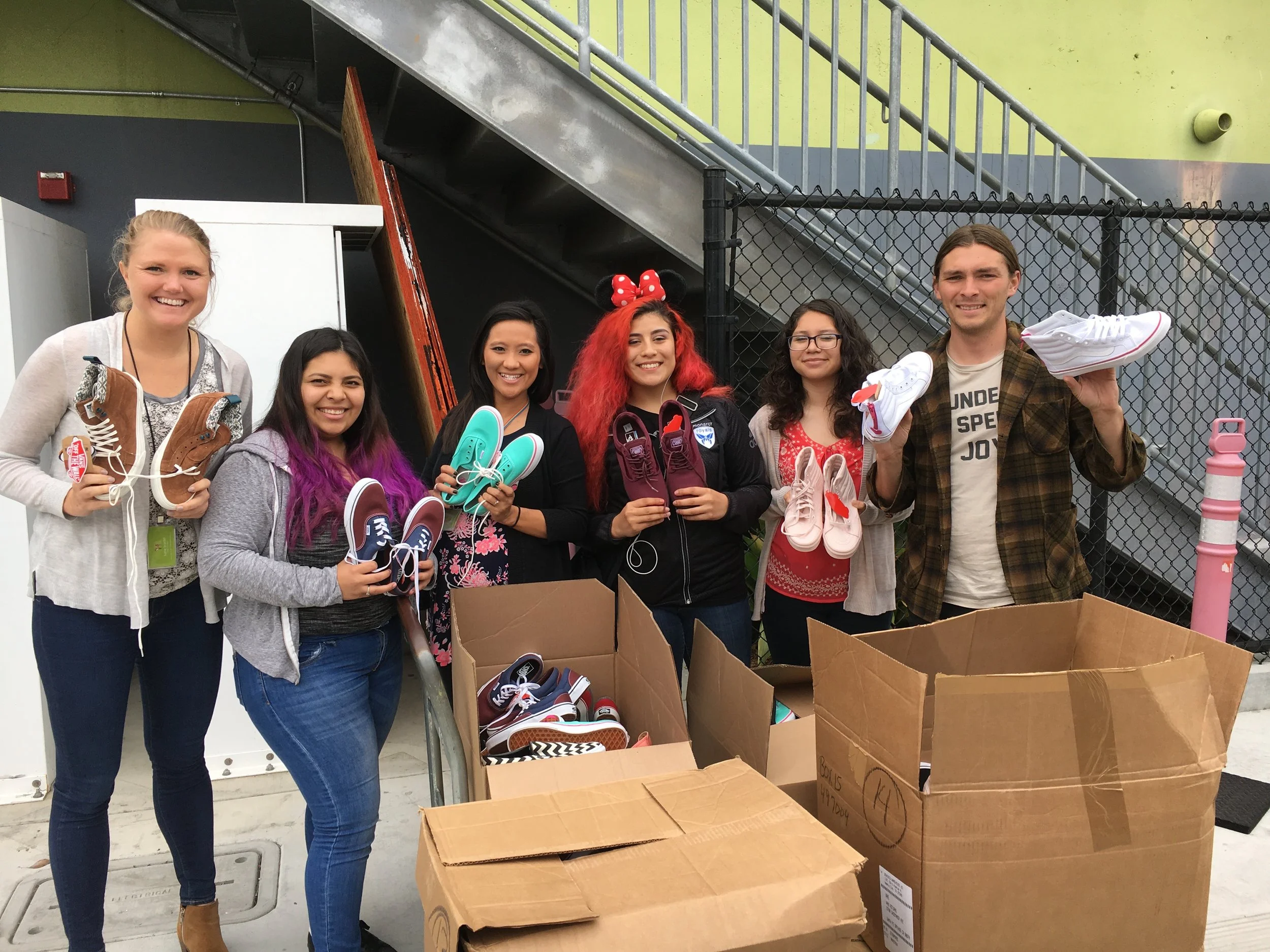 Through our partnership with Vans Shoe Company we have been able to donate over 1200 pair of brand new Vans Shoes to the kids at The Monarch School
