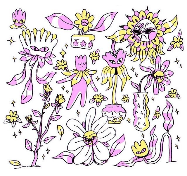 Some doodles from the sketchbook .
.
.
.
#design #sketchbook #flowers #characterdesign #plants #eyes #sketch #Ink #pen #drawing #draw #illustration