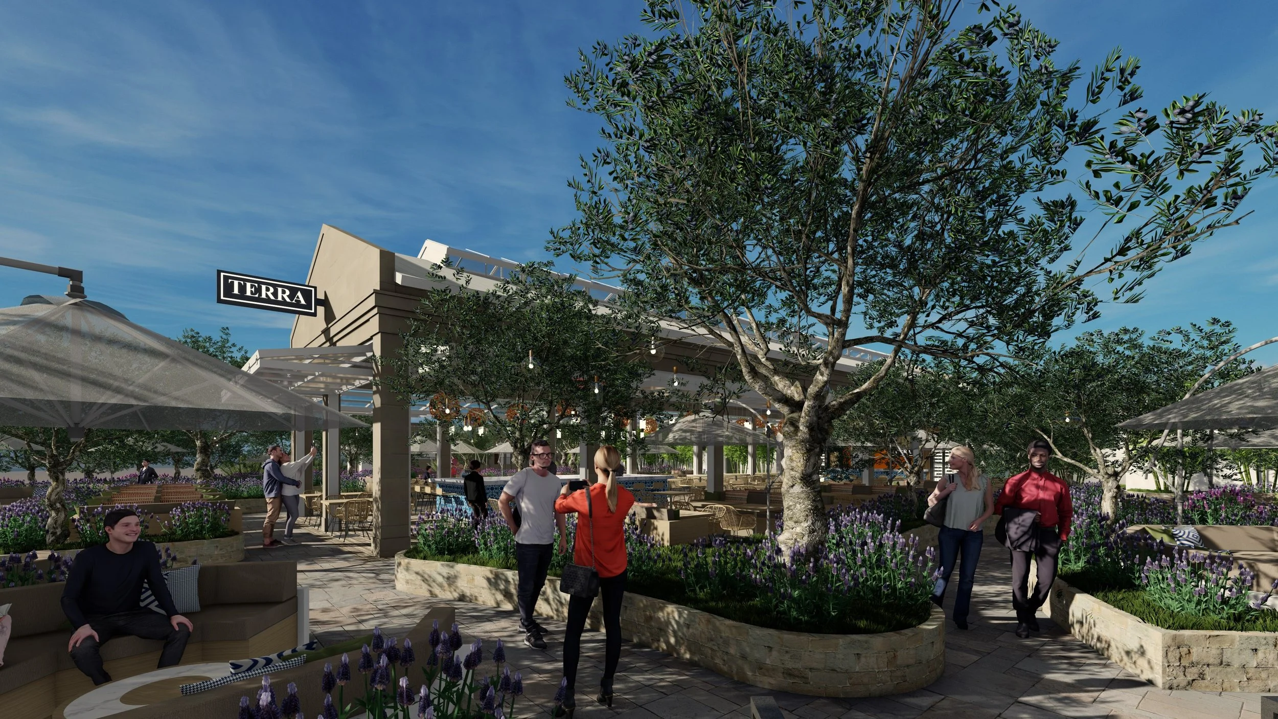 View Towards Restaurant Entry