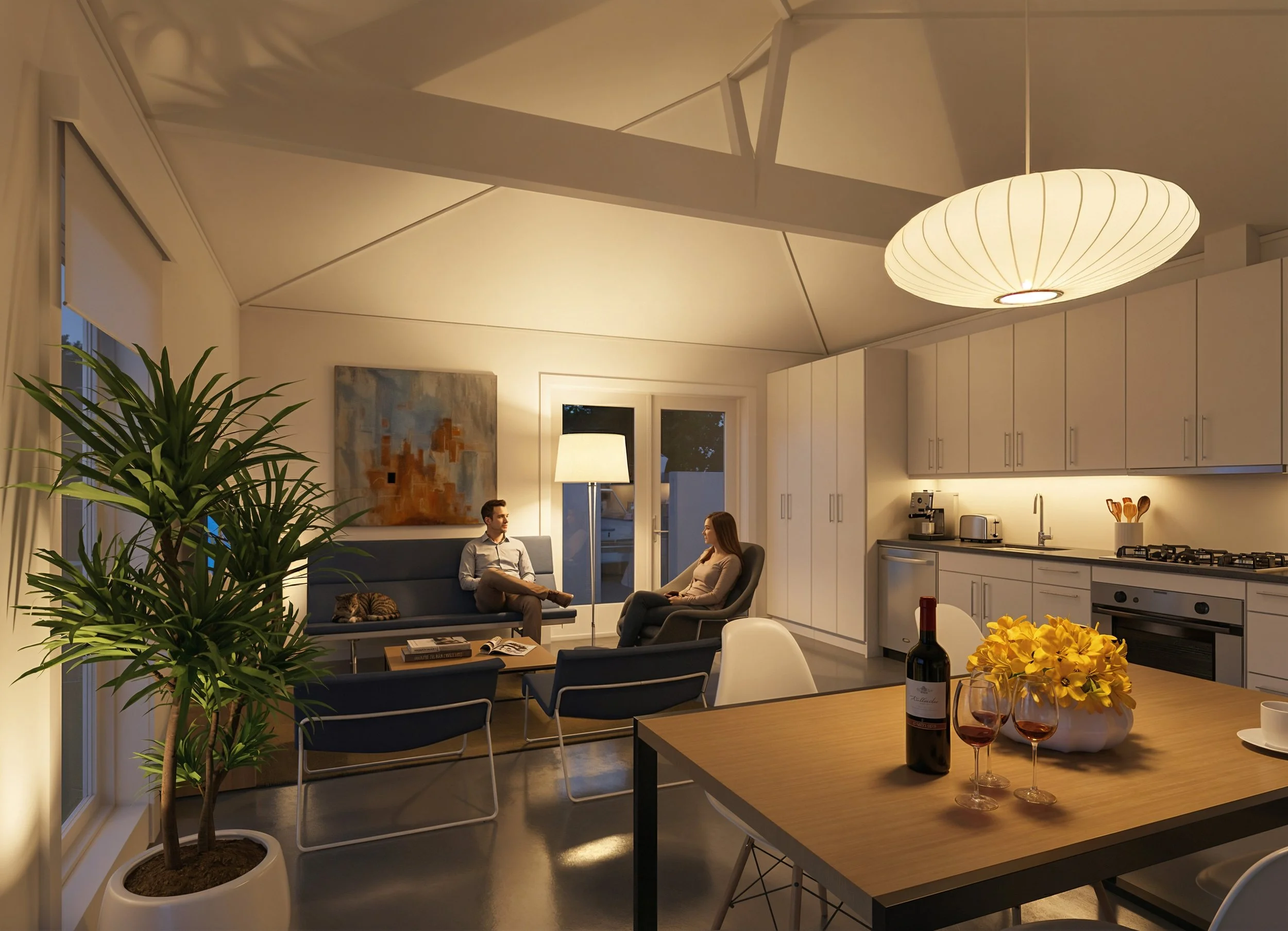 Dining and Living Room View