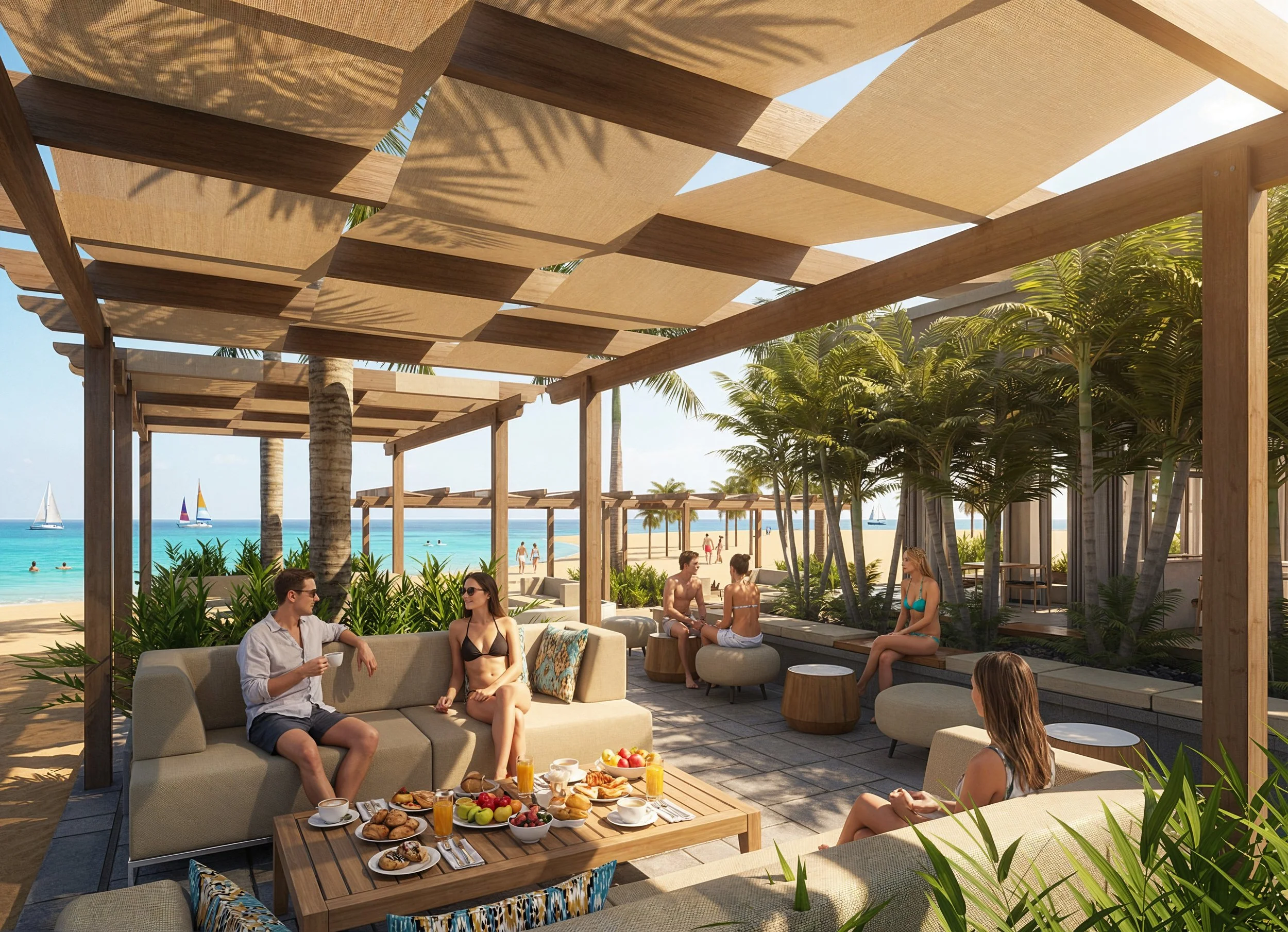 Beach Restaurant Terrace Seating