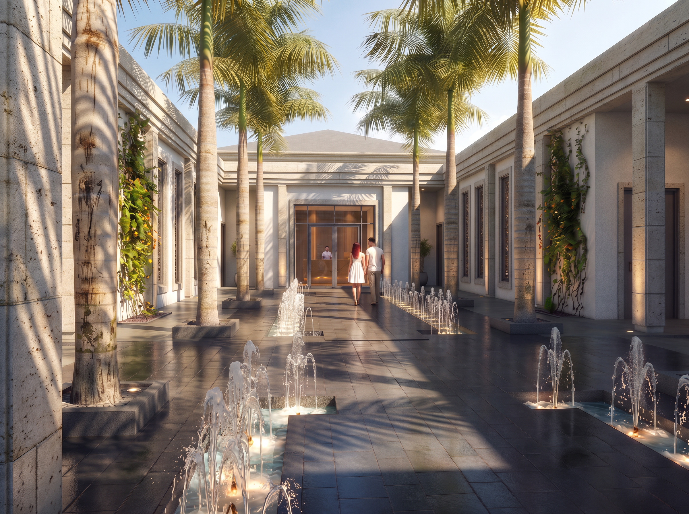 Spa Courtyard Day View