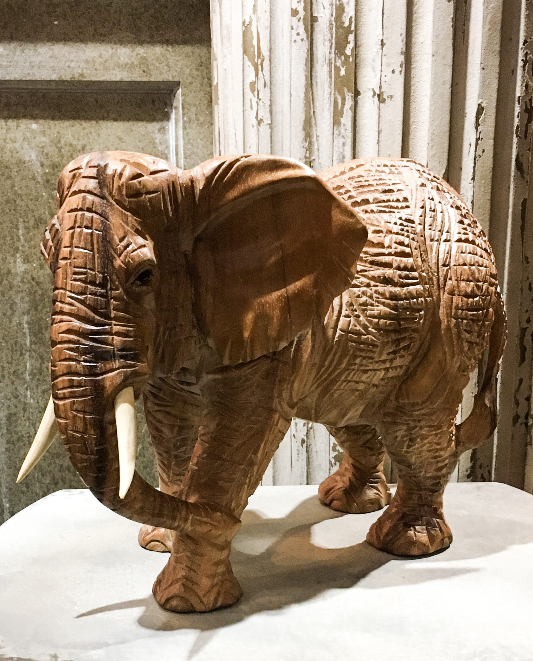 hand carved elephant figure.JPG