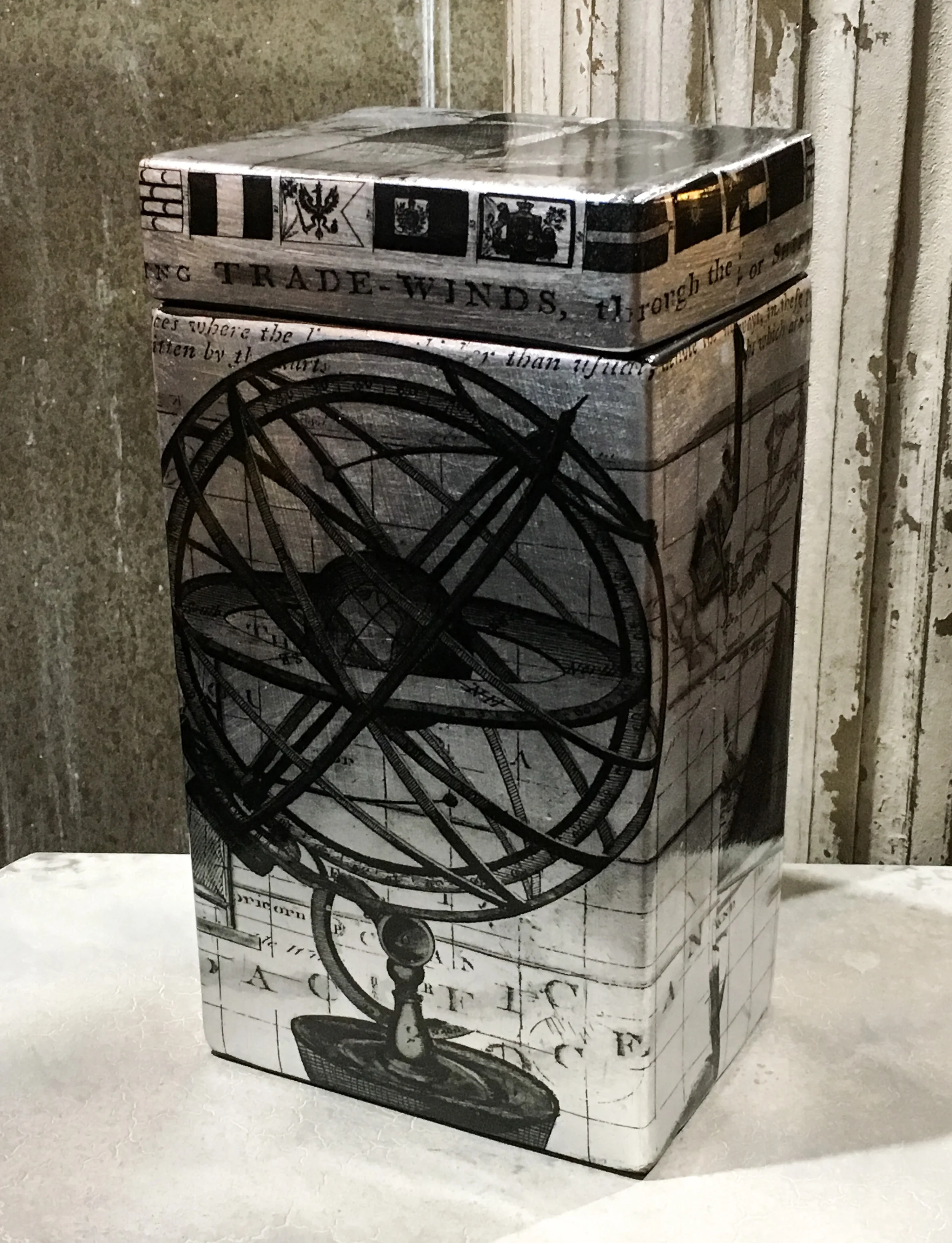 silvered ceramic jar with cover.jpg
